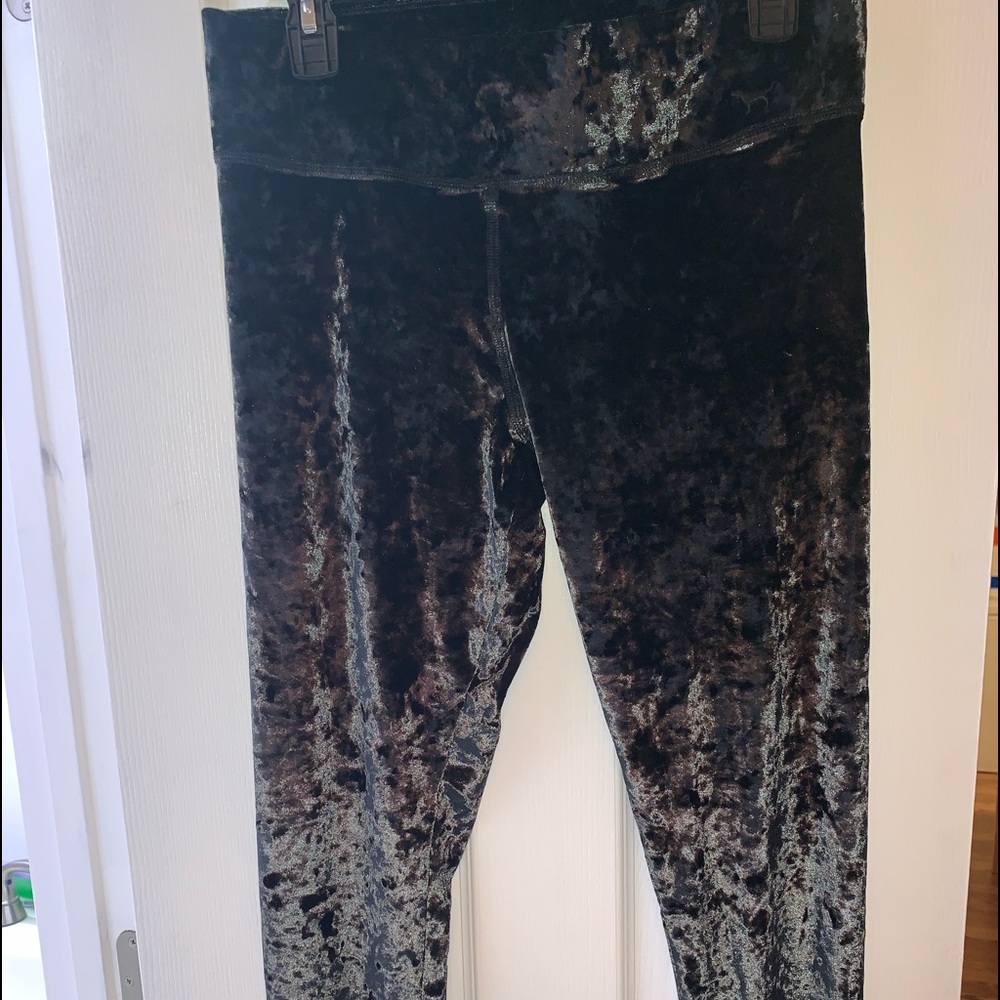 VS PINK VELVET MATERIAL LEGGINGS